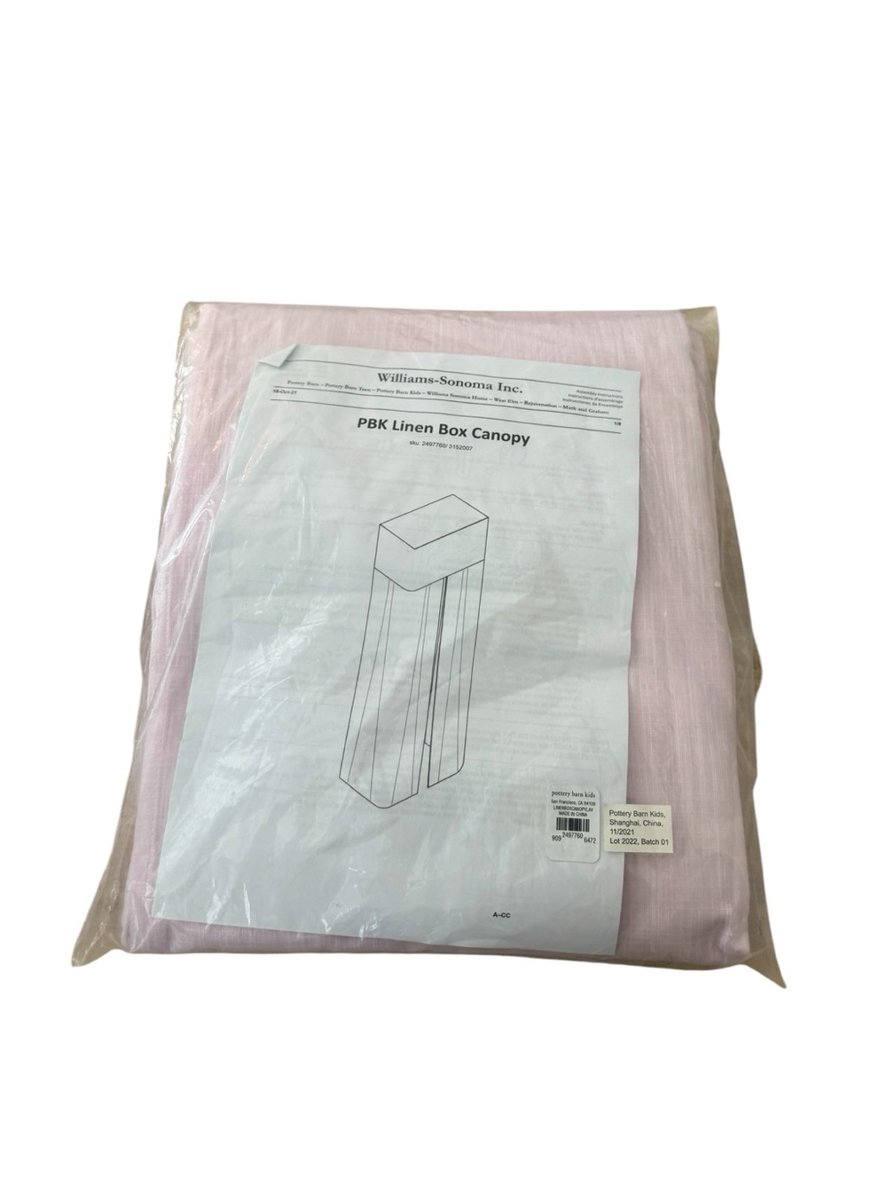 NEW Pottery Barn Kids Light Pink Bedroom Canopy